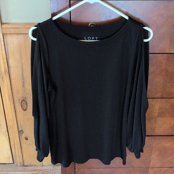 LOFT Classic Black Blouse - Picture 1 of 8